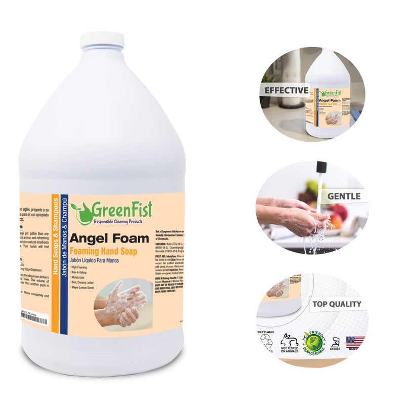 GreenFist Foaming Hand Soap Refills [ Foam Refill ] Gentle-Hand Wash Lemon Scent, 128 ounce (1 Gallon) - Image 5